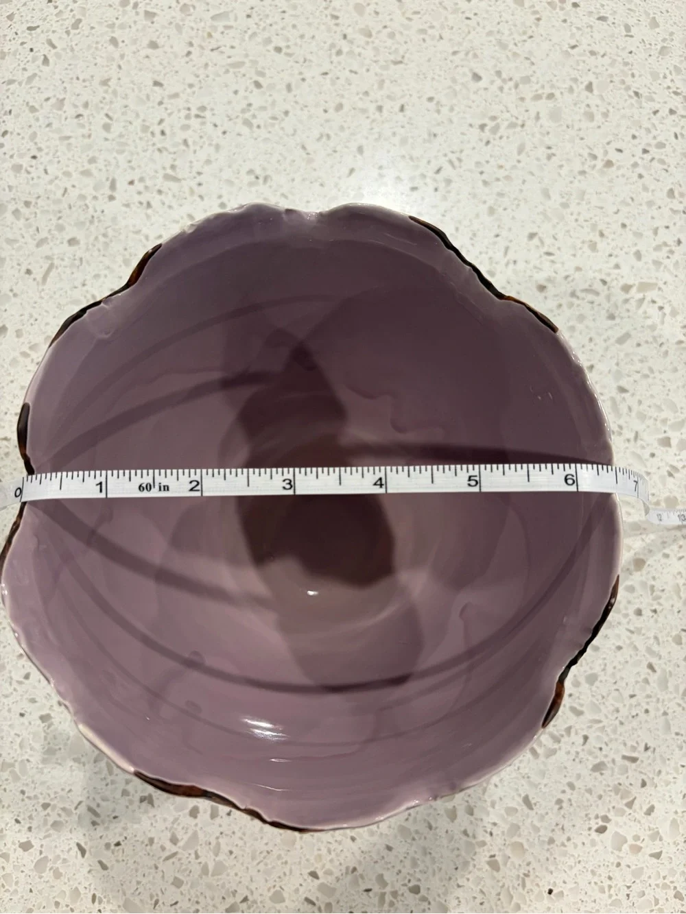 Lavender Scalloped Ceramic Bowl